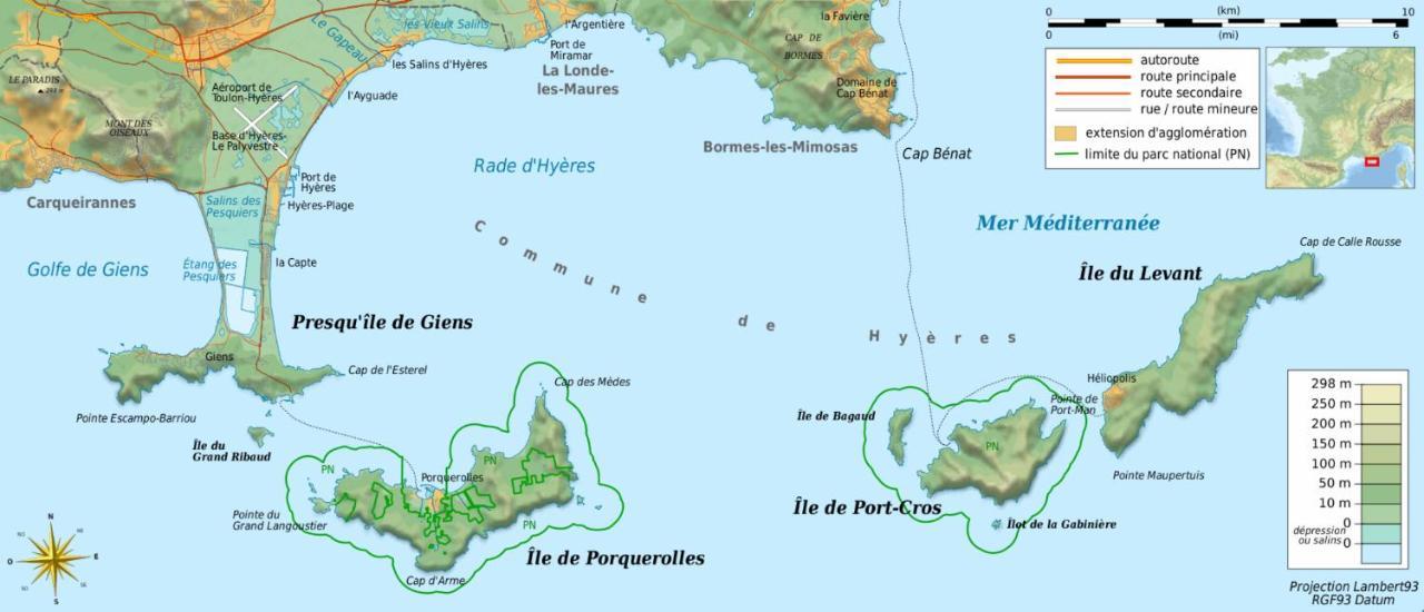 La Gavine studio vue mer Hyères Esterno foto